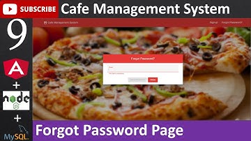 9. Cafe Management System - Forgot Password Page (Angular, Node.js, MySQL Database)