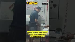 Watch: Indian Mens Cricket Team Coach Rahul Dravid Casts Vote loksabhaelections shorts