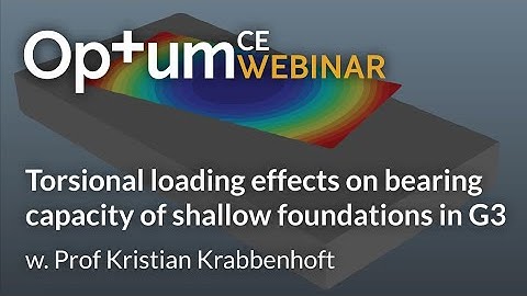 Torsional loading effects on bearing capacity of shallow foundations in OPTUM G3