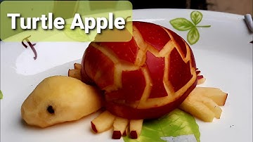 How to make Apple Turtle - Red Tortoise | Fruit Carving Garnishes