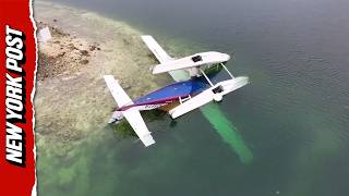 Insane Moment Seaplane Crashes With Tourists in the Bahamas