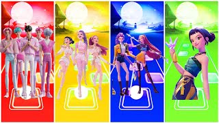 Kpop demon hunters Zoey 🆚Mira 🆚Jinu 🆚Rumi | Tiles Hop/ 5-Part(Perfect Run)