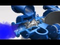 3D animation of integrally geared centrifugal compressor