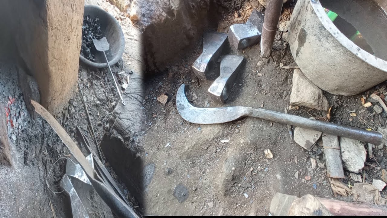 How to make sickle | blacksmith sharp process powerful tool axe & sickle