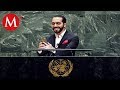 Presidente de El Salvador se toma 'selfie' durante discurso en la ONU