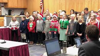 The Seeliger Elementary School Choir performs for the Carson City School Board