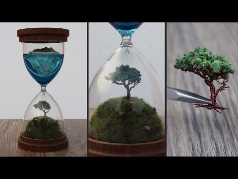 How to Make Hourglass Diorama | Resin Art | Wire Tree