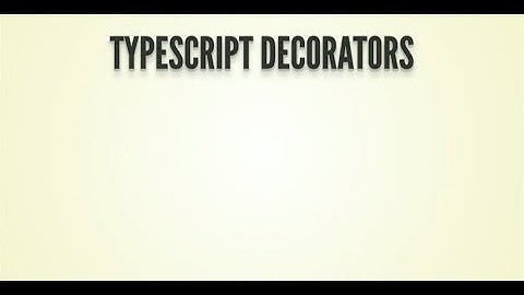 TypeScript Decorators - Higher Order Functions in Disguise - Damjan Vujnovic