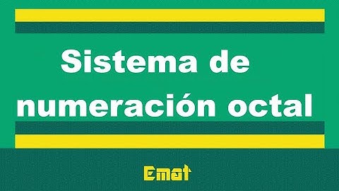Sistema de numeración octal