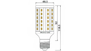 Ampoule LED maïs B22 7 Watts Spectra color 42 LED SMD 5630 230 Volts