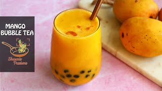 Mango Bubble Tea | Mango Boba Recipe