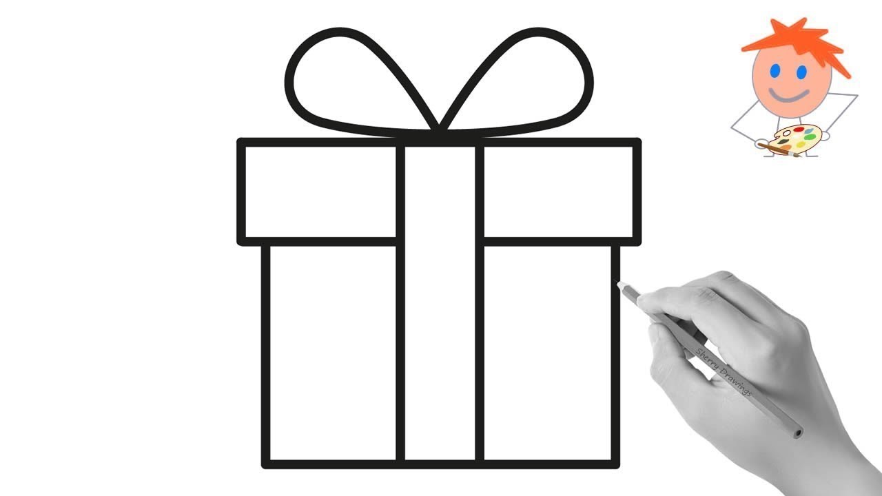How to Draw a Christmas Present - Really Easy Drawing Tutorial