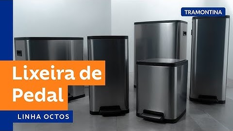 Lixeira inox com pedal Octos | Tramontina