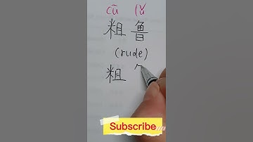 How to write "rude" in Chinese ?