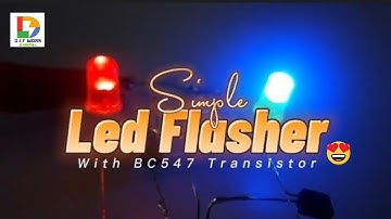 2 Led Flasher & Blinking with BC547 Transistor