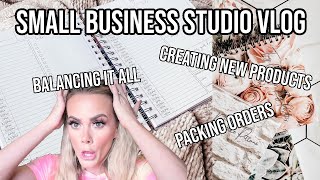 SMALL BUSINESS STUDIO VLOG 05 \\ DESIGNING NEW PRODUCTS, RUNNING SUCCESSFUL ADS, MAKING ORDERS!