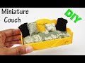 How To Make Miniature Realistic Couch #1 - Handmade Dollhouse