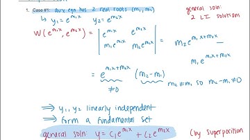 Diff Eq 4.3 Notes: Homogeneous Linear Equations with Constant Coefficients