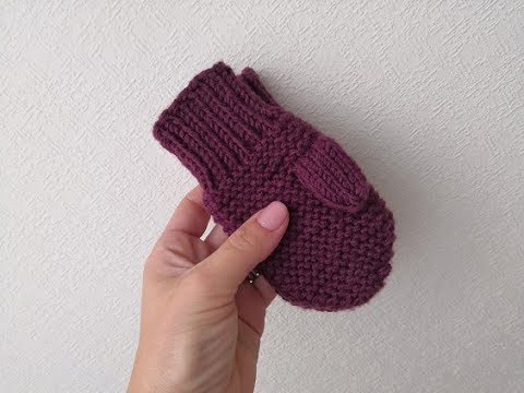 Вязание спицами детские перчатки