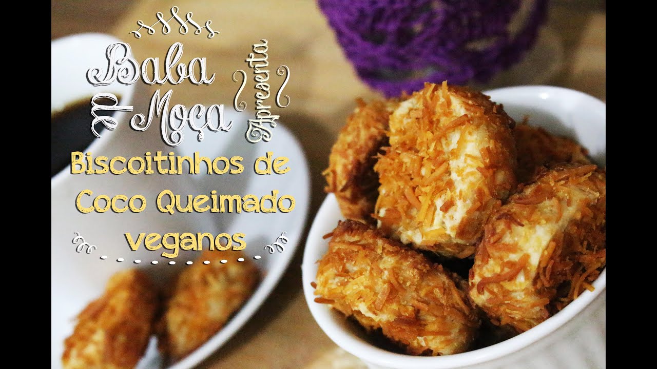 Biscoitinhos de coco queimado Veganos