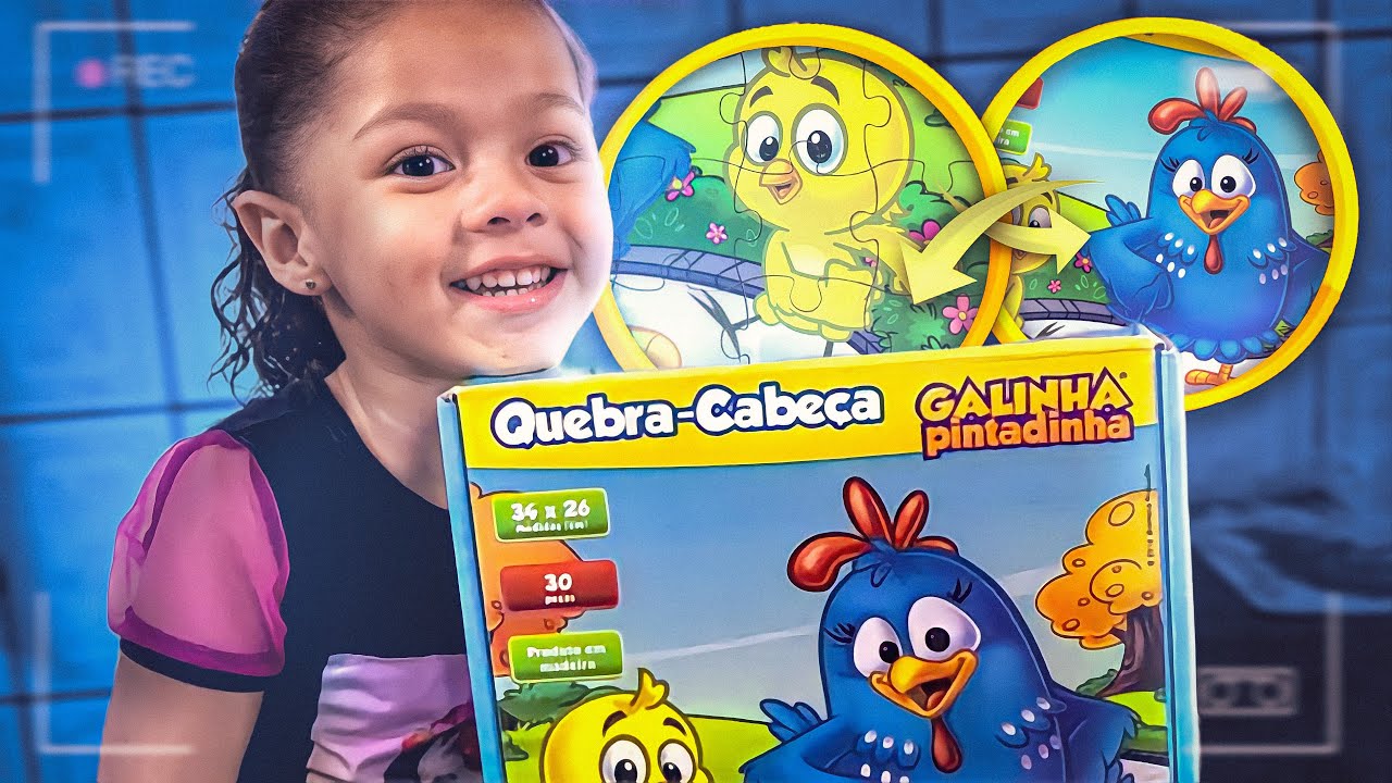Montando Quebra-Cabeça da Galinha Pintadinha | Sophia Paixão |