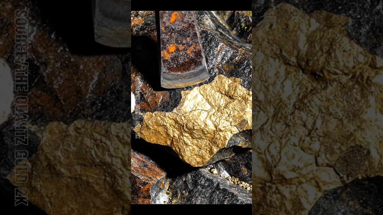 ASMR Statisfying Quartz Gold Processing From Raw Stone to Pure Gold 