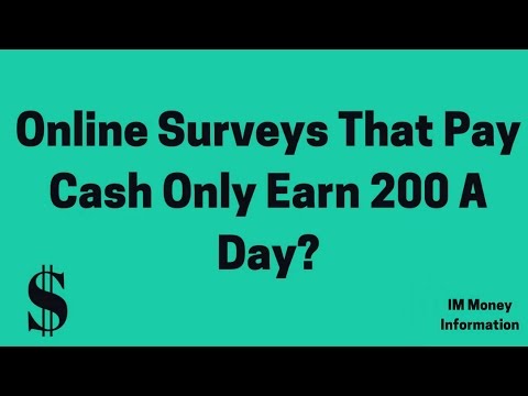 Surveys That Pay Cash Only | Making Money Online Using Phone
