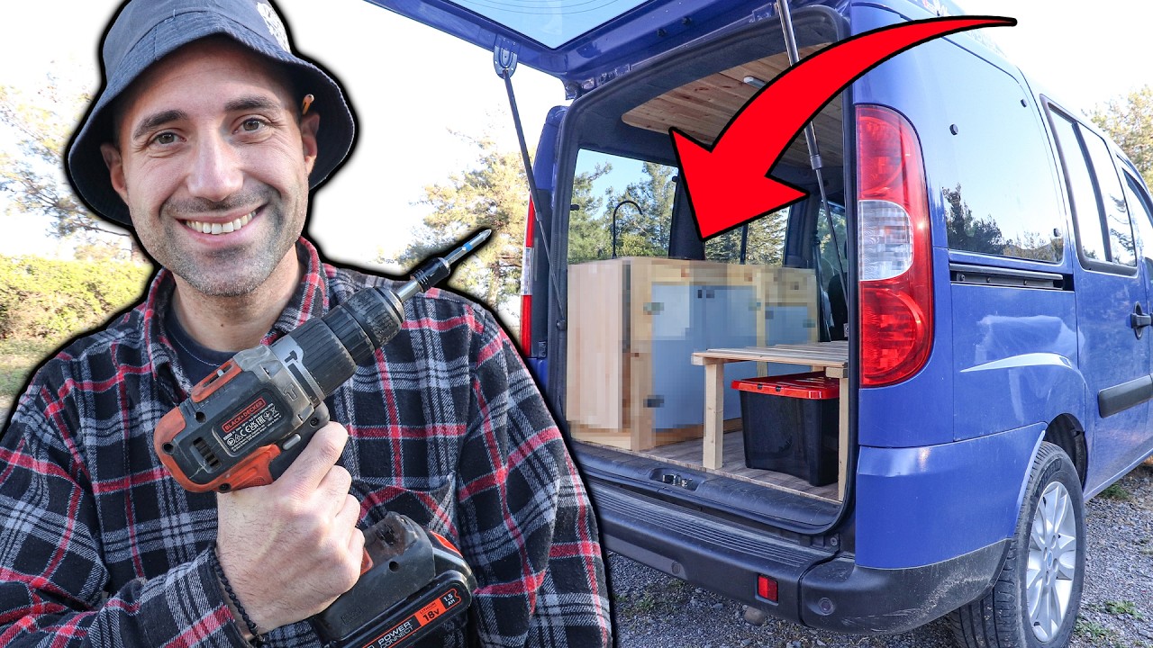 Делаем кухню в маленьком фургоне | Переоборудование фургона Fiat Doblo своими руками | эп.10