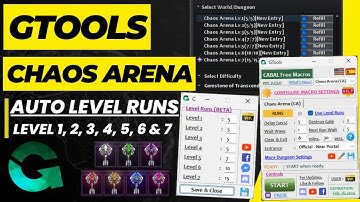 💯NEW DUNGEON | Chaos Arena (CA Level 1-7) | GTools FREE CABAL MACRO ALT-TAB