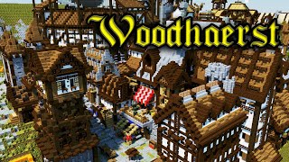 Minecraft Medieval City Timelapse: Woodhaerst by Geet Builds 17,445 views 3 years ago 10 minutes, 31 seconds