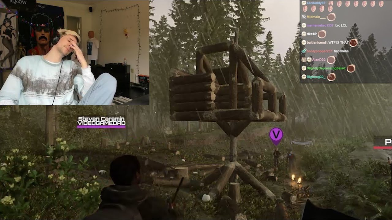 xQc Can't Stand How Their Treehouse Looks in Sons of The Forest