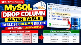 MySQL DROP COLUMN | Table Se Column Kaise Delete Kare | ALTER TABLE Hindi