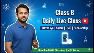"Class 9 Navodaya | Sainik | RMS Live Class 🔴 Daily at 5.30 PM | Maths + Reasoning + GK | MSK Sir"