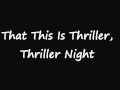 Michael Jackson Thriller Lyrics on screen with full song