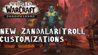 NEW UPDATED Zandalari Troll Customization Options | Shadowlands Beta