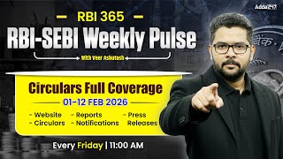 RBI 365 RBI-SEBI Weekly Pulse | Circulars Full Coverage 01-12 Feb 2026 | By Veer Ashutosh Sir