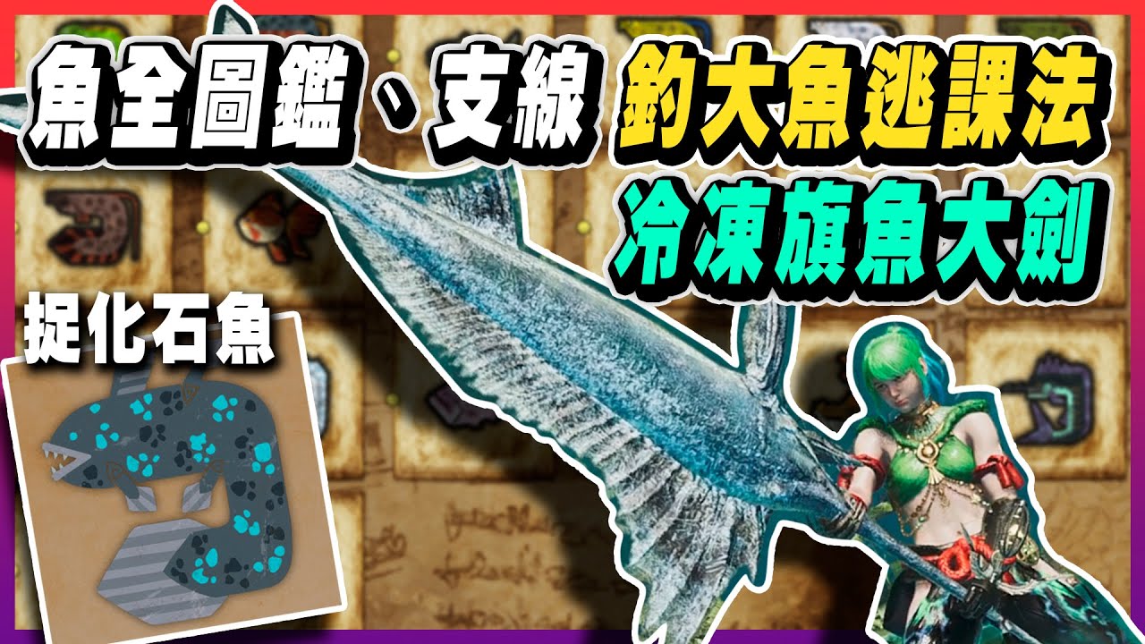 【釣大魚逃課法】製作冷凍旗魚大劍、詳細釣魚操作教學、釣魚全圖鑑、卡妮亞釣魚任務｜魔物獵人荒野釣魚全指南 Monster Hunter Wilds Fishing