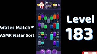 Water Match Level 183 | ASMR Water Sort Puzzle 🧠💧 Relaxing Brain Game | Mini Boss