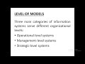 MIS | MIS System &amp; Level of Models | Lecture 8
