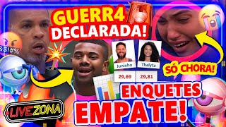 🔴BBB24: EMPATE nas ENQUETES!🚨 RODRIGUINHO SE REVOLTA com DAVI e DECLARA GU3RRA😱 VANESSA LOPES CHORA🔥