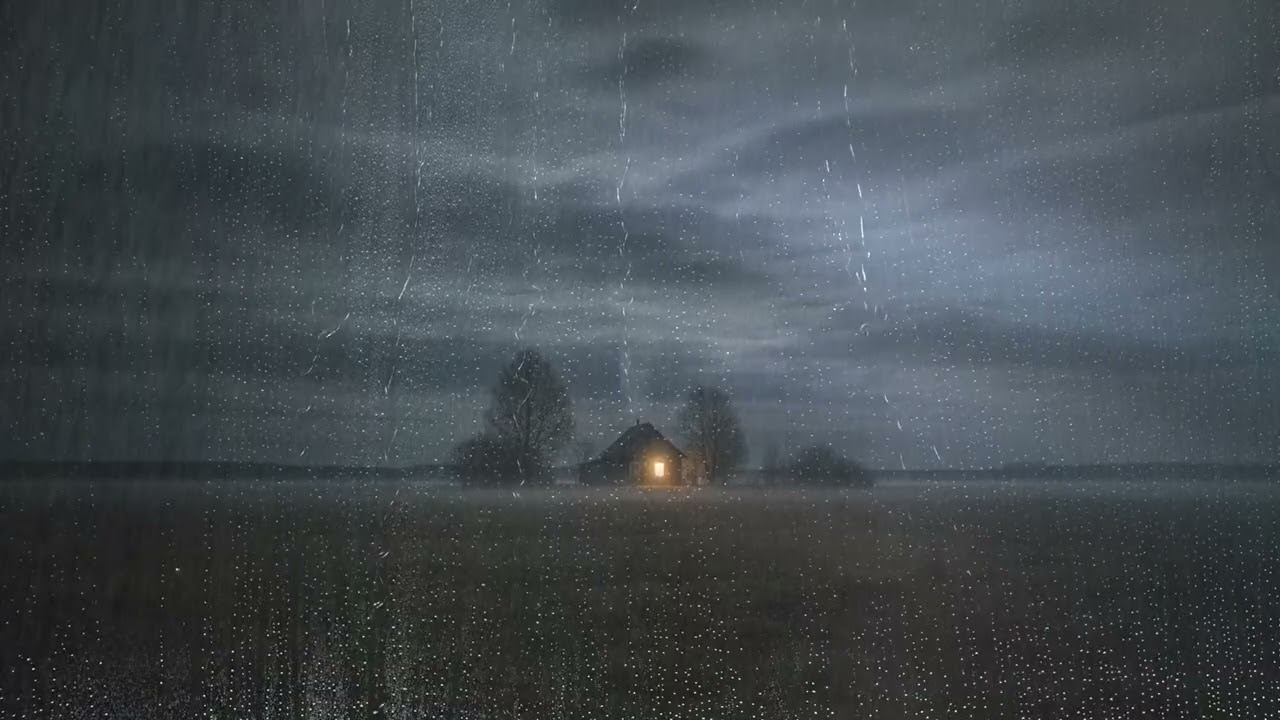 🌧️ Soft Rain on a Dark Window – 3 Hours of Calm Night Ambience for Deep Rest