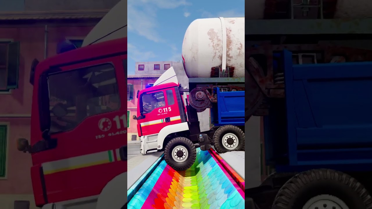 Trucks and Cars vs Speed Bumps 