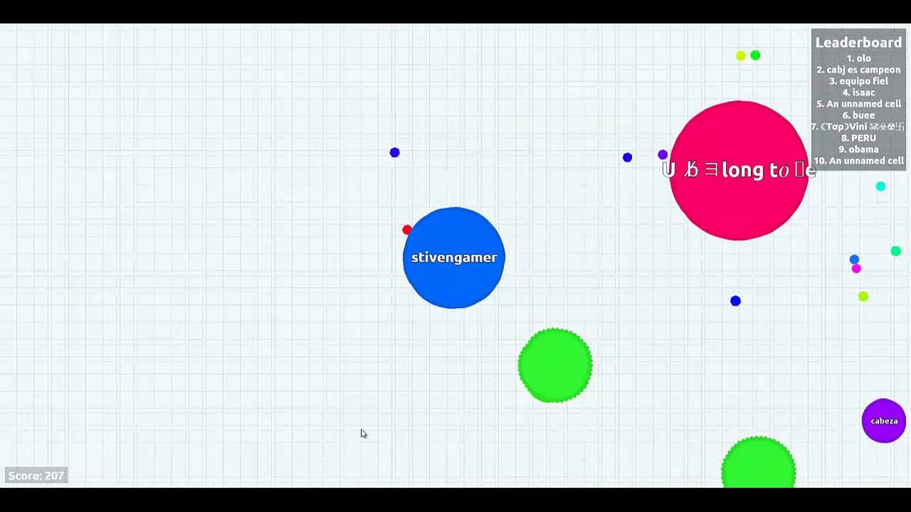 Jugando agar.io  Parte 1 (meta 0-500) | Stiven Gamer