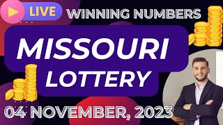 Missouri Evening Lottery Live Drawing Results - 04 Nov, 2023 - Pick 3 - Pick 4 - Cash Pop - Lotto