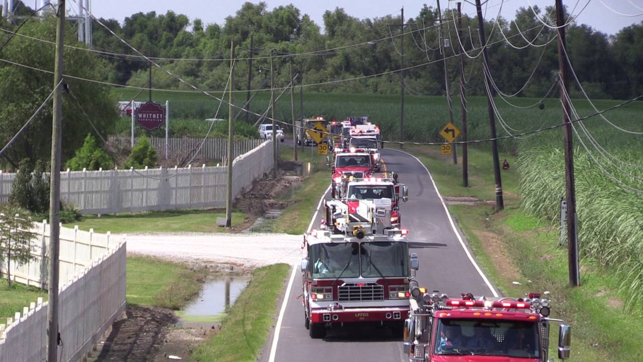 St John Parish Fire Chief Spencer Chauvin's Funeral Escort YouTube