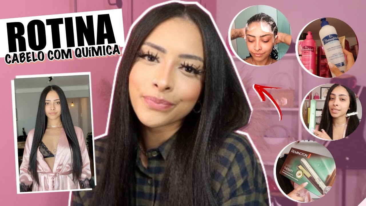 ROTINA DO MEU CABELO COM QUÍMICA EM CASA!
