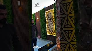 Boundary Wall Design Exterior Design Wall Pannels Artificial Green Gr Outdoor Lights