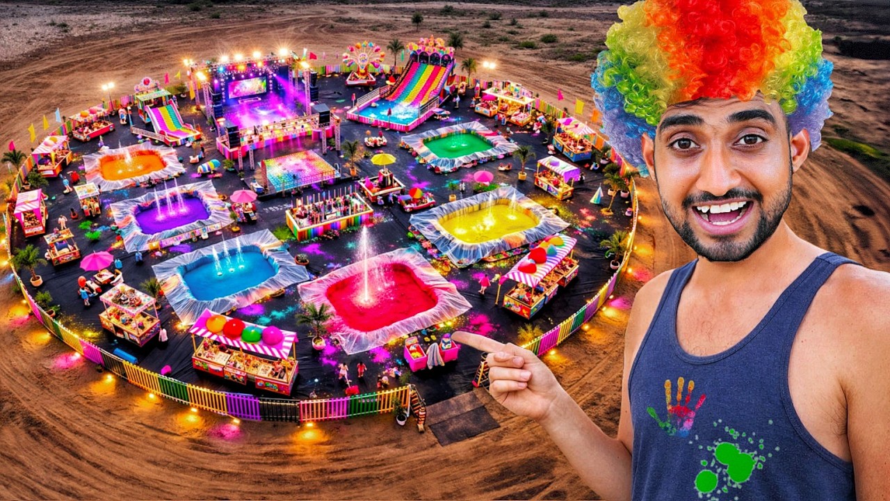 Holi Theme Park Mein Overnight Party Challenge