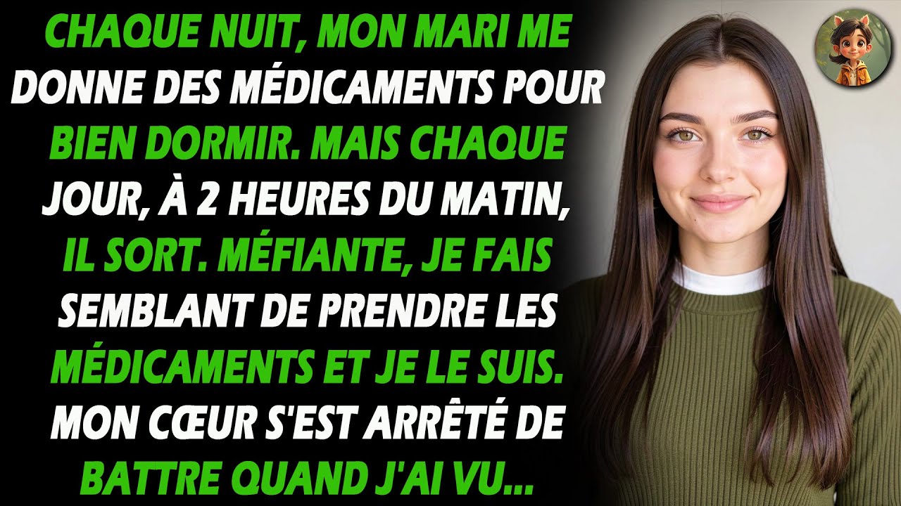 Chaque nuit, mon mari me donne des médicaments pour m'aider à bien dormir. Mais chaque jour à 2...