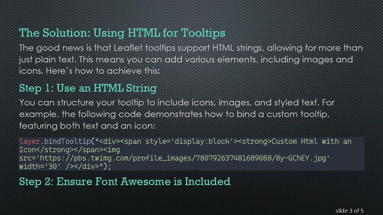 Adding Icons in Leaflet Tooltips: A Guide to Customizing Your Map Aesthetics